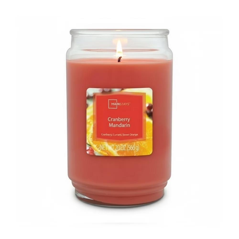 Home Fragrance Usa - Cranberry Mandarin Scented Candle Glass Jar