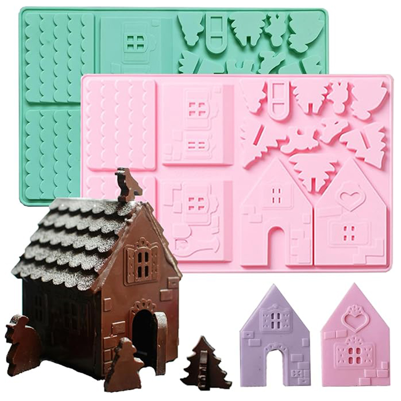Home Fragrance Gingerbread - 1PC Christmas House Building block Chocolate