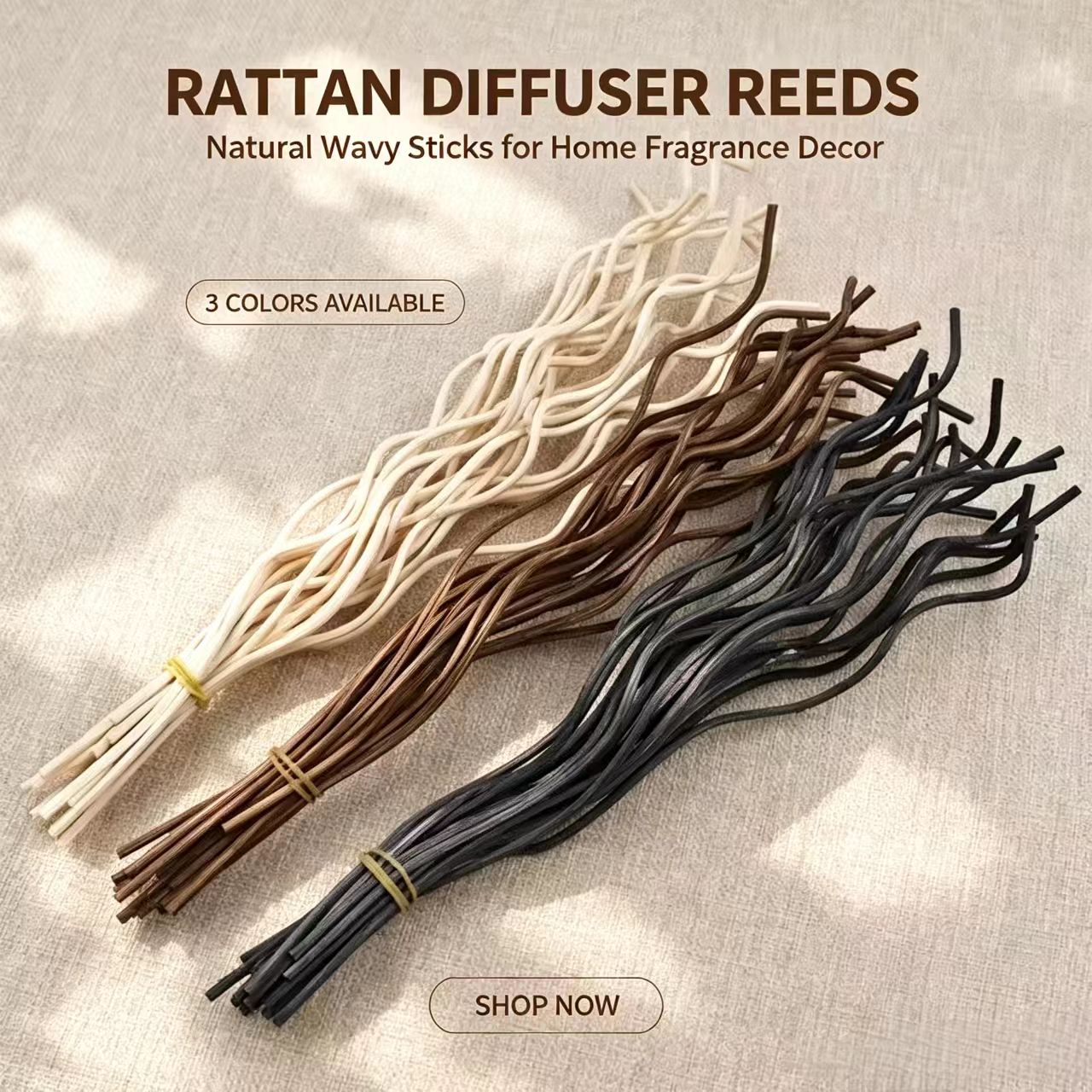 20Pcs Long Wavy Rattan Reed Di - огляд і ціна Home Fragrance Wholesale