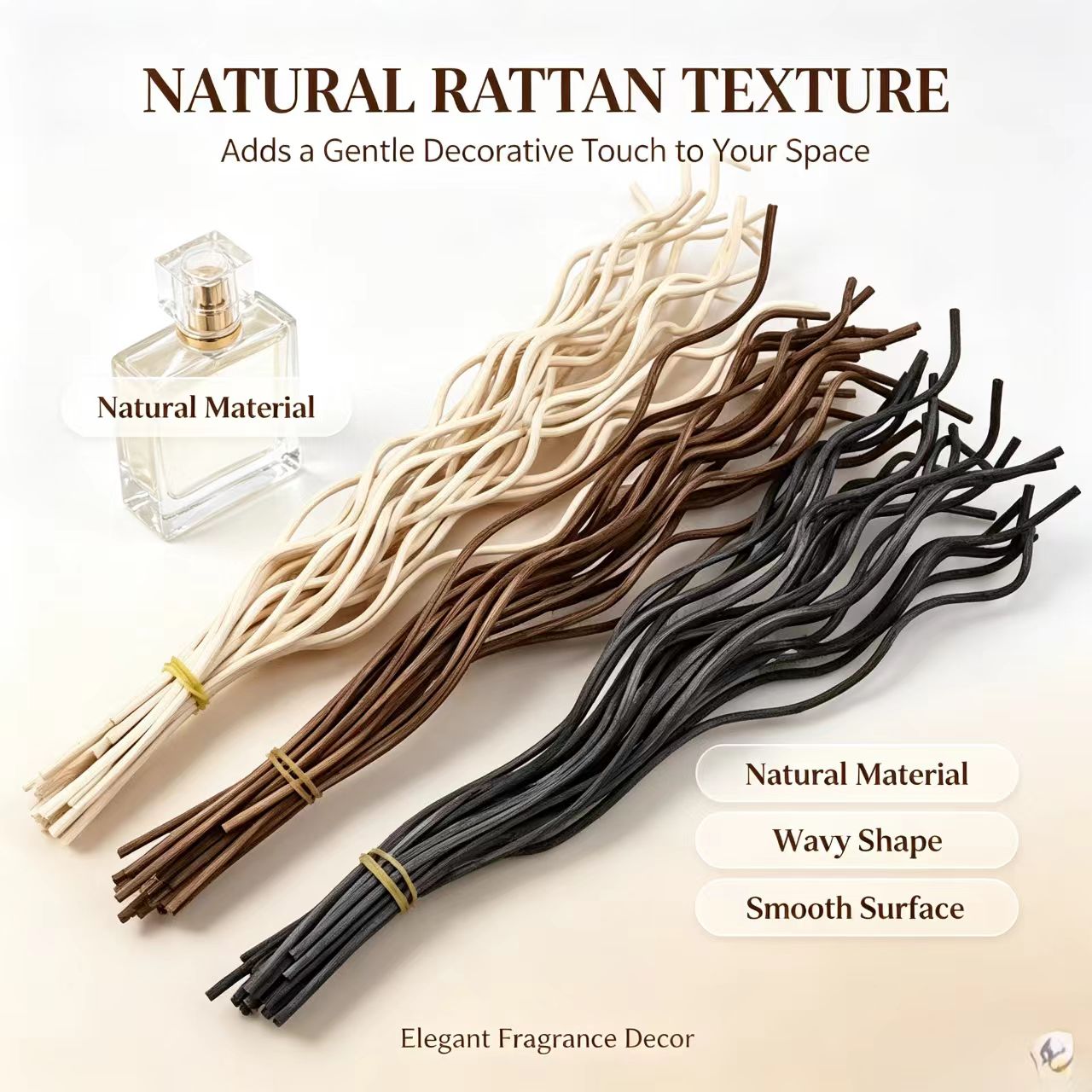 20Pcs Long Wavy Rattan Reed Di - огляд і ціна Home Fragrance Wholesale