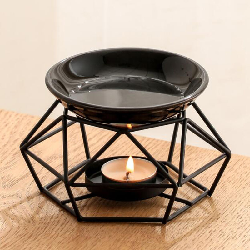 Ceramic Bowl Iron Rack Black C - огляд і ціна Home Fragrance Oil Burner