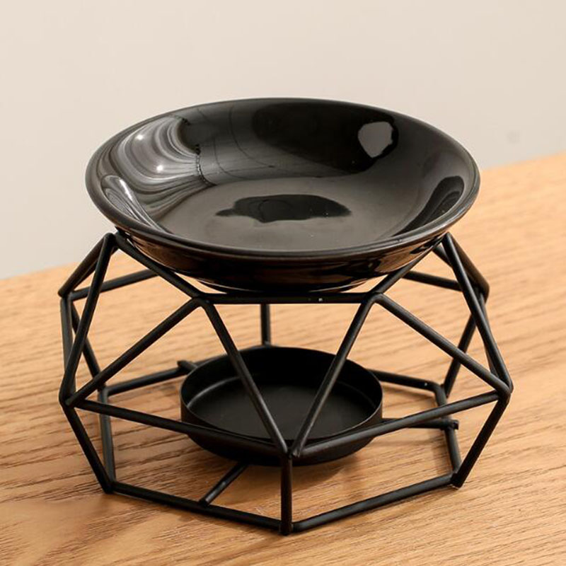 Ceramic Bowl Iron Rack Black C - огляд і ціна Home Fragrance Oil Burner