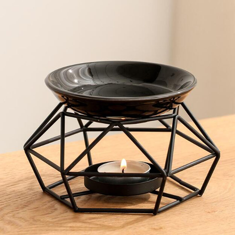 Ceramic Bowl Iron Rack Black C - огляд і ціна Home Fragrance Oil Burner