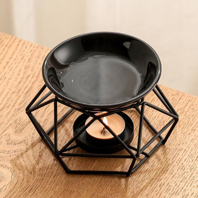 Ceramic Bowl Iron Rack Black C - огляд і ціна Home Fragrance Oil Burner
