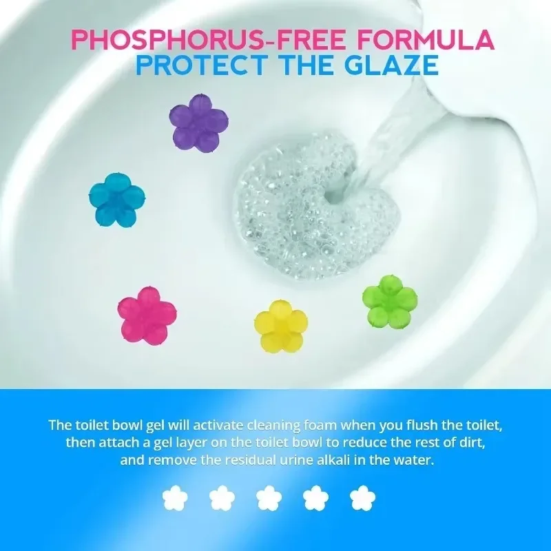 1/20pcs Flower Toilet Cleaner  - огляд і ціна Home Fragrance Gel
