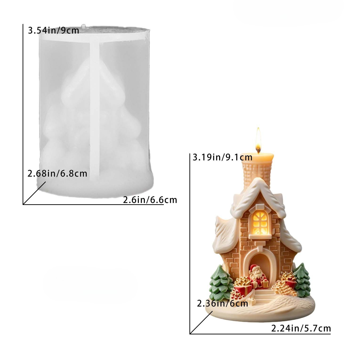 3D Santa Christmas Snow House  - огляд і ціна Home Fragrance Gingerbread